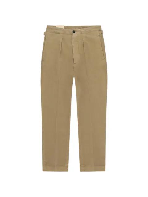 Oklahoma front-pleated waist-adjuster trousers by FORTELA