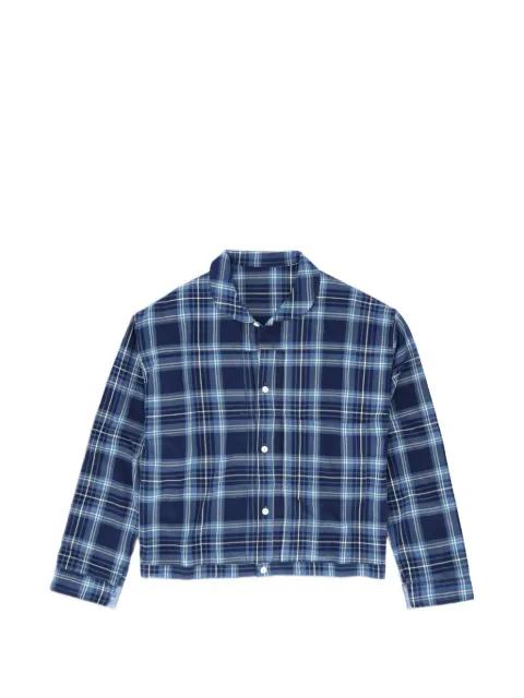 Peter checkered cotton shirt jacket by FORTELA