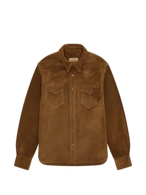 Ranch flap-pocket leather jacket by FORTELA