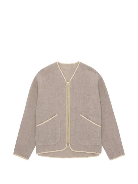 Sherpa contrast-trim zip-up jacket by FORTELA