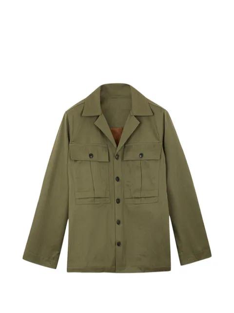Solomonf patch-pockets padded overshirt by FORTELA