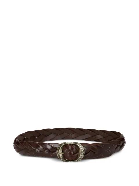 Summer braided leather belt by FORTELA