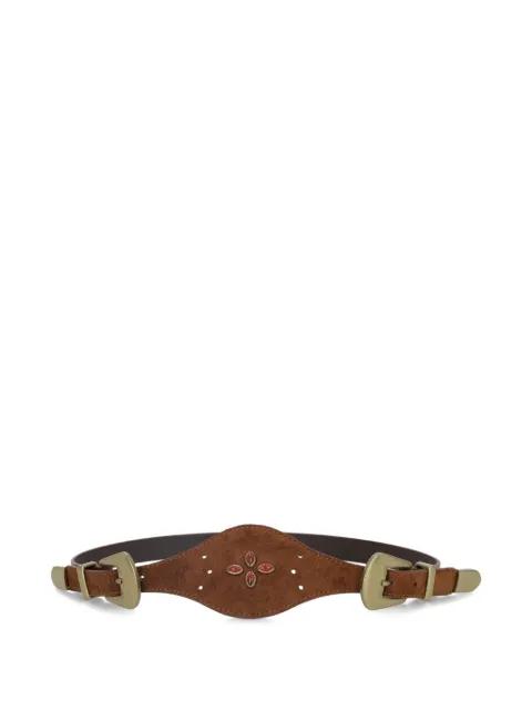 Temple studded leather belt by FORTELA