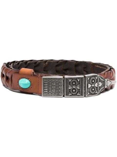 W-Tess turquoise-stone belt by FORTELA