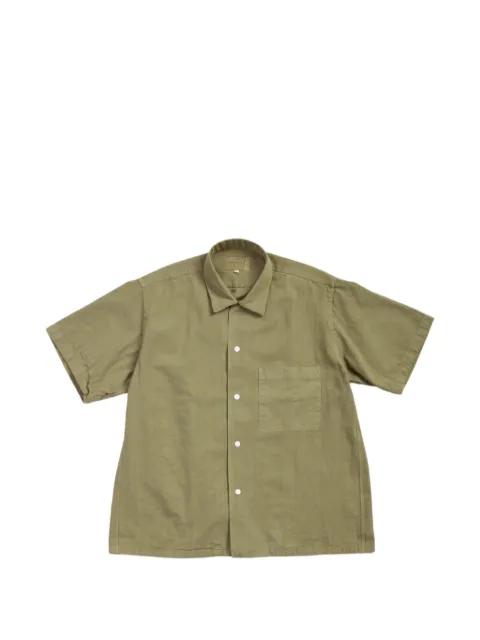 button-fastening chest-pocket shirt by FORTELA
