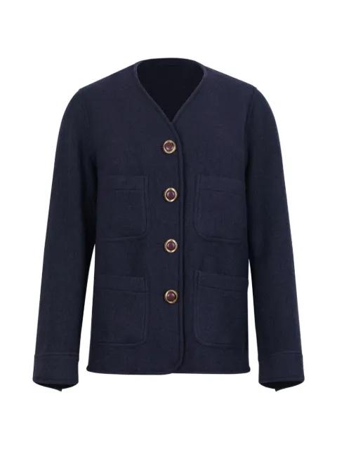 buttoned patch-pocket jacket by FORTELA