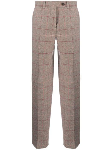 checked tailored trousers by FORTELA