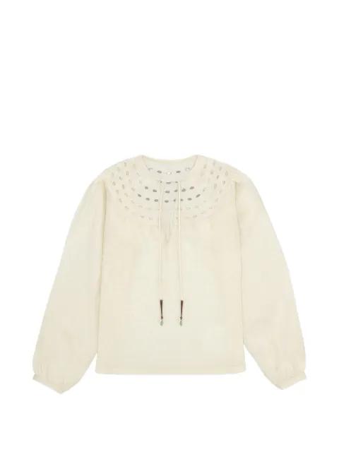 embroidered linen blouse by FORTELA