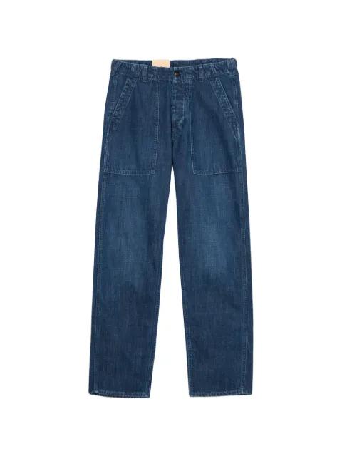 fatigue-pocket denim trousers by FORTELA