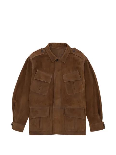four pocket calf suede jacket by FORTELA