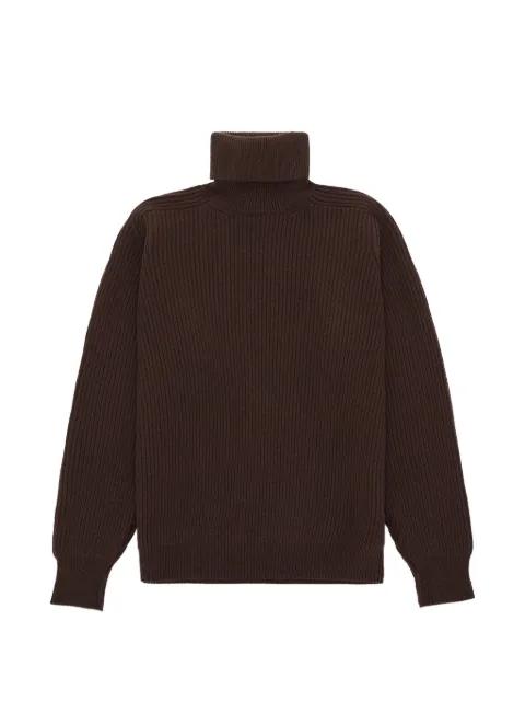 high neck ribbed jumper by FORTELA