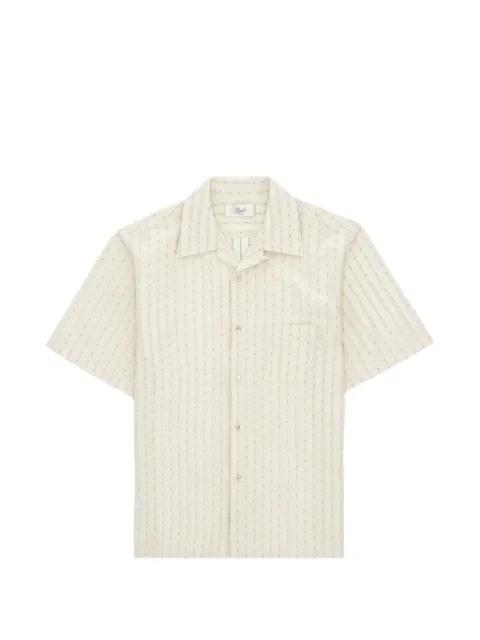 open collar striped shirt by FORTELA