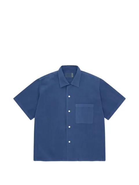 patch-pocket short-sleeve shirt by FORTELA
