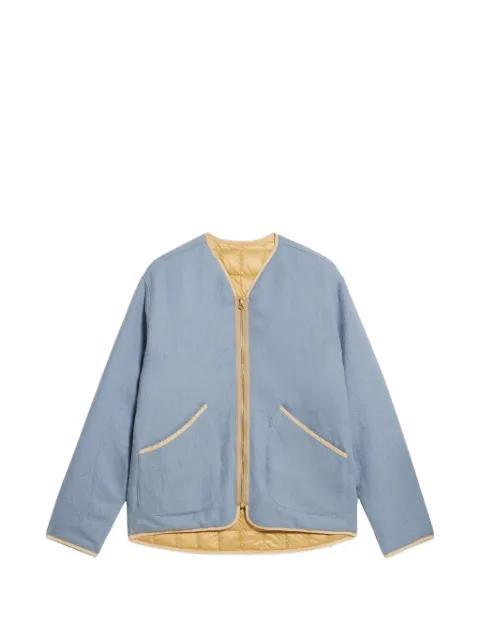 patch pocket zip wool jacket by FORTELA