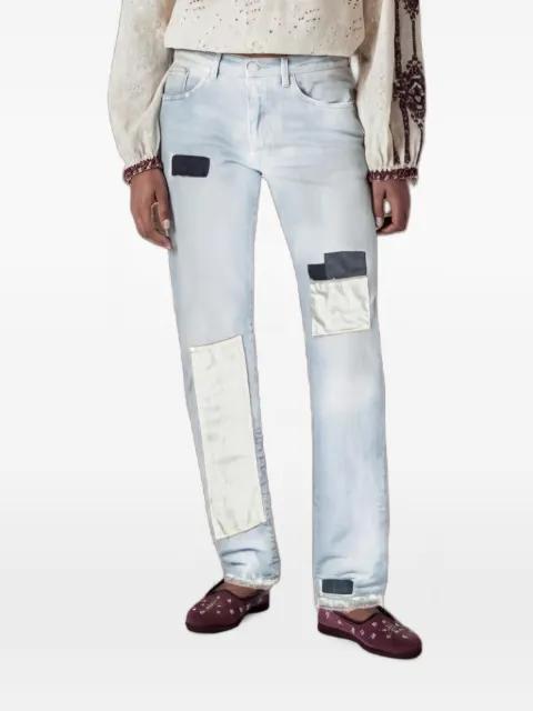 patchwork-detail regular jeans by FORTELA