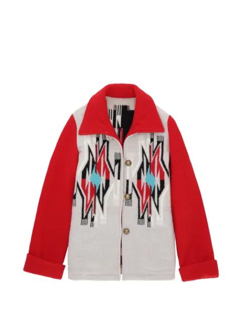 patterned button-fastening jacket by FORTELA