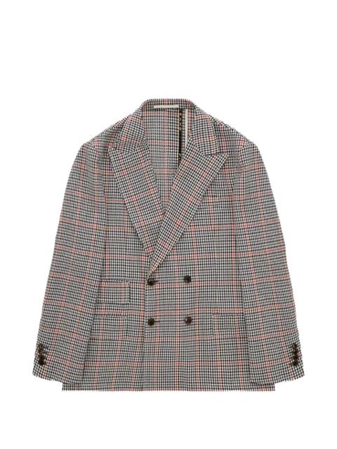 plaid double-breasted blazer by FORTELA