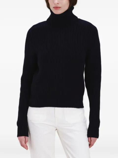 rib-stitch turtleneck sweater by FORTELA