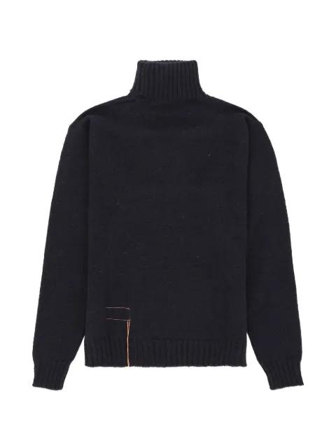 ribbed-cuff turtleneck wool sweater by FORTELA
