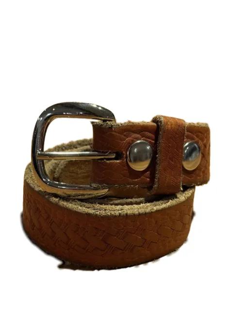 textured leather belt by FORTELA