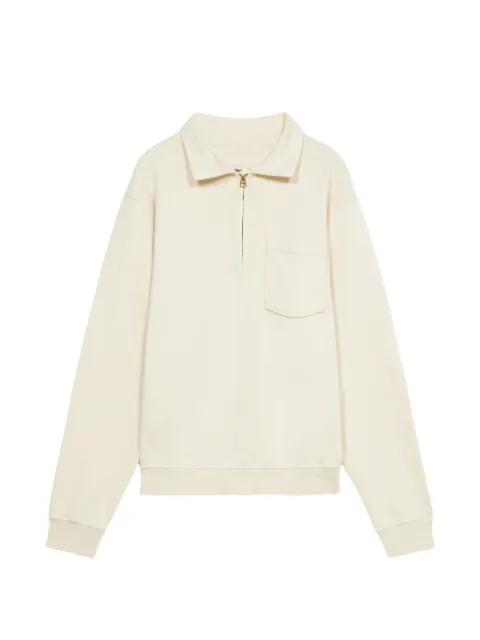 woven zip-up sweatshirt by FORTELA