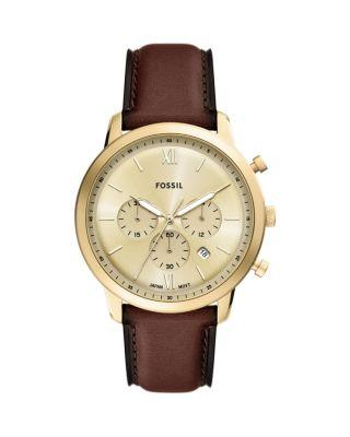 Neutra Chronograph Brown Leather Watch by FOSSIL