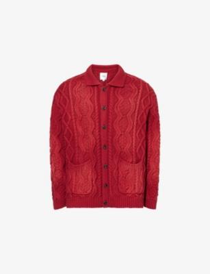 Cable-Knit Cotton-Blend Cardigan by FOUND
