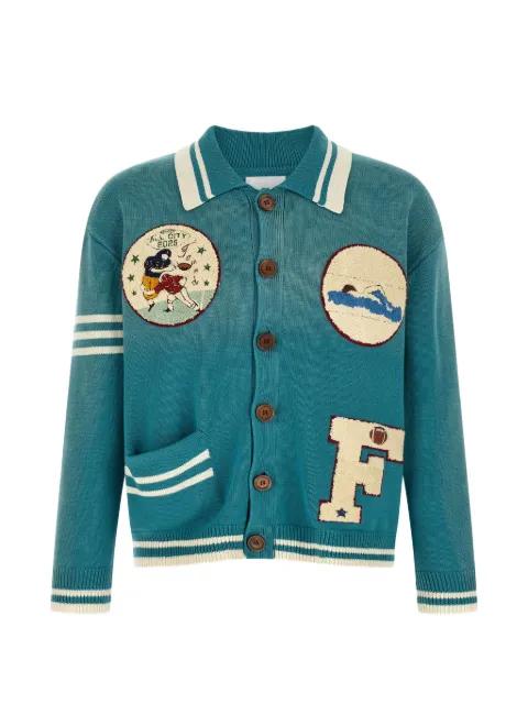 Fin Varsity patch-detail cardigan by FOUND