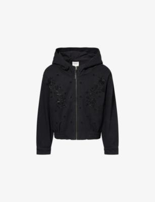 Hand-Embroidered Cotton-Twill Anorak Jacket by FOUND