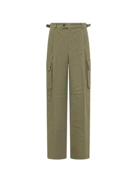 Hava herringbone pleated cargo pants by FOUND