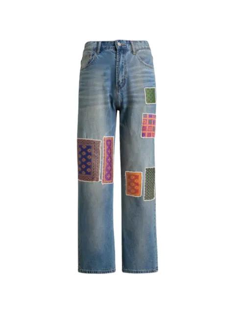 Kantha patchwork jeans by FOUND