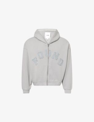 Logo-Patch Zip-Through Cotton-Jersey Hoody by FOUND