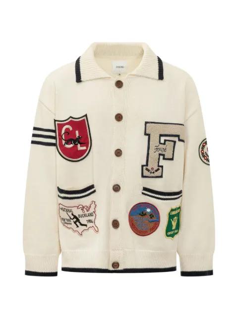York Varsity patch-detail cardigan by FOUND