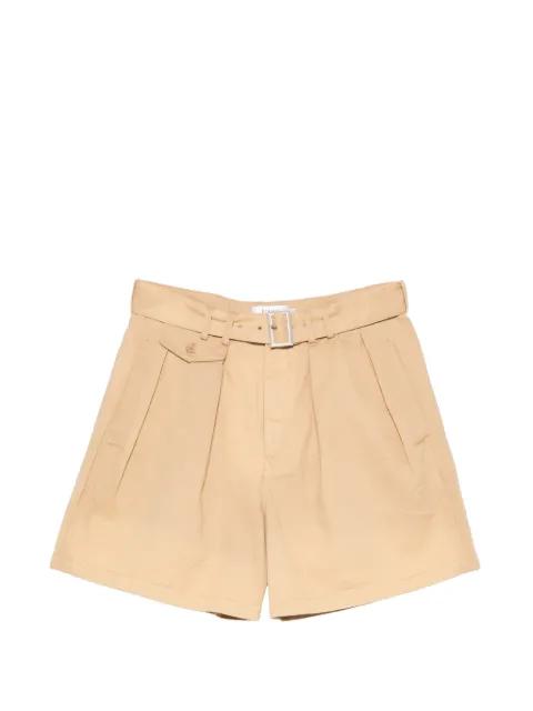 belted pleated shorts by FOUND