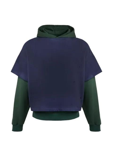 distressed layered hoodie by FOUND