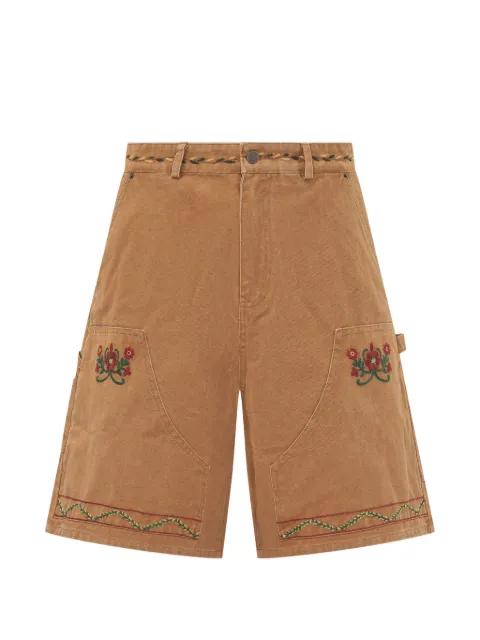floral-embroidered shorts by FOUND