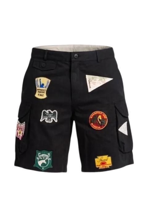 patchwork cargo shorts by FOUND