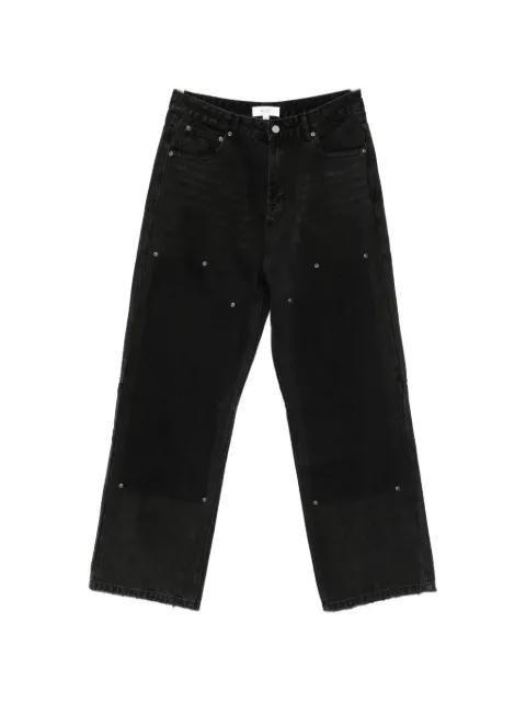 rivet-embellished wide-leg jeans by FOUND