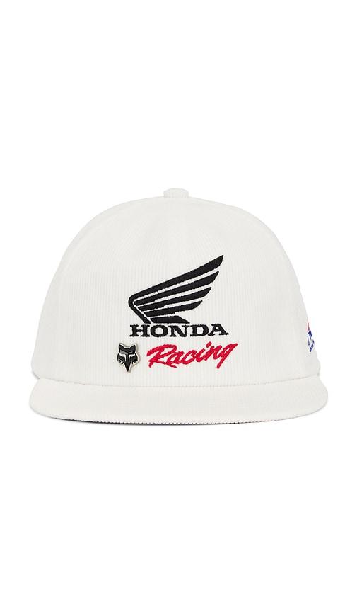 Fox Racing x Honda Adjustable Hat in White by FOX RACING