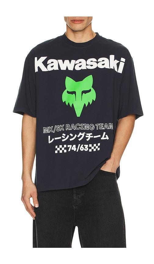 Fox Racing x Kawasaki Midweight Tee in Navy by FOX RACING
