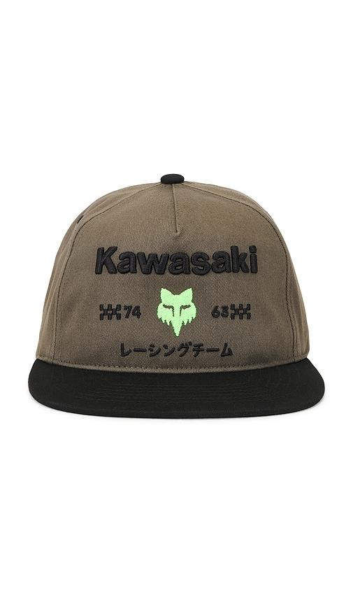 Fox Racing x Kawasaki Snapback Hat in Green by FOX RACING
