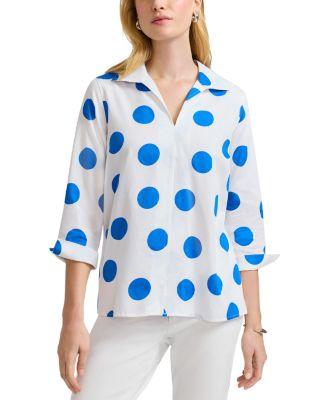 Agnes 3/4 Sleeved Dot Shirt by FOXCROFT