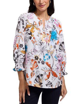 Alicia Tropical Print Top by FOXCROFT
