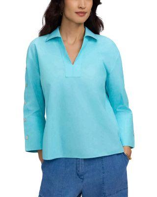 Lainey Poplin Top by FOXCROFT