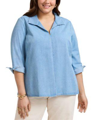 Agnes Denim Shirt by FOXCROFT PLUS