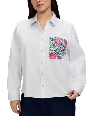 Jodie Long Sleeve Matte Sateen Shirt by FOXCROFT PLUS