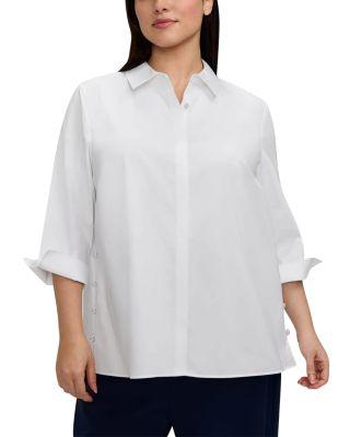 Plus Beatrice Three Quarter Sleeve Tunic Shirt by FOXCROFT PLUS