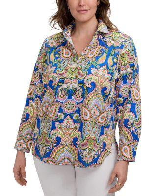 Plus Meghan Long Sleeve Shirt by FOXCROFT PLUS