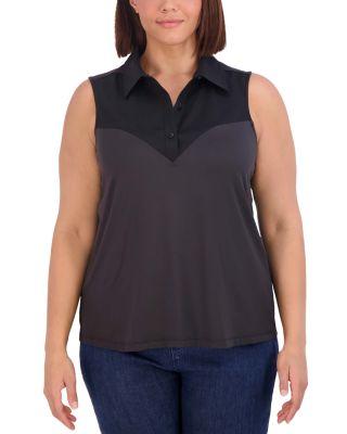 Ricki Mixed Media Top by FOXCROFT PLUS