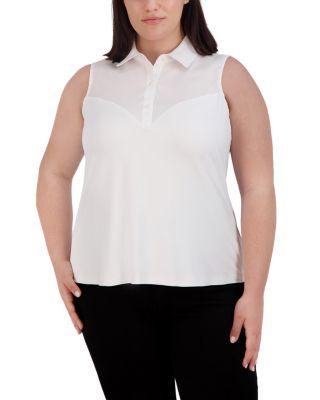 Ricki Mixed Media Top by FOXCROFT PLUS
